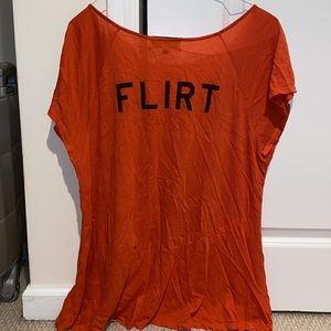 Orange “Flirt” Wildfox Tee Size M